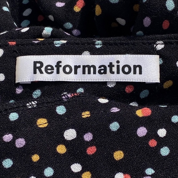 Reformation - Mini Skirt - Black with Confetti Dots - size 4 - Picture 5 of 6